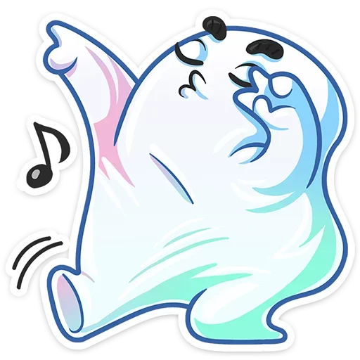 🎧 Стикер «Бу-у-у-у-у&; Самое милое Привиденьице ваших диалогов» для Telegram
