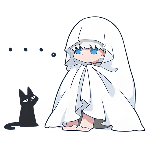 🤨 Стикер «Призрак-кун» для Telegram
