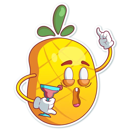 🥂 Стикер «Mr. Pineapple» для Telegram