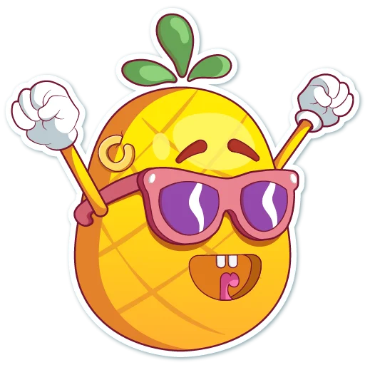 😎 Стикер «Mr. Pineapple» для Telegram