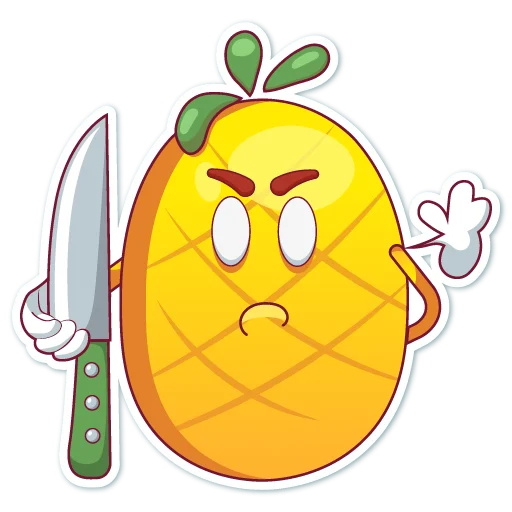 😡 Стикер «Mr. Pineapple» для Telegram