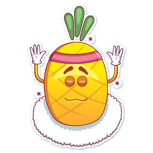 🧘‍♀️ Стикер «Mr. Pineapple» для Telegram