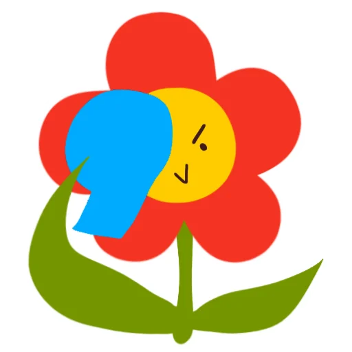 🧢 Стикер «Цветочек» для Telegram