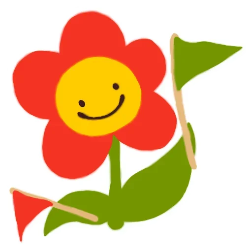 🟩 Стикер «Цветочек» для Telegram