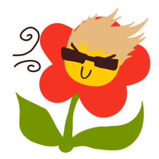 😎 Стикер «Цветочек» для Telegram