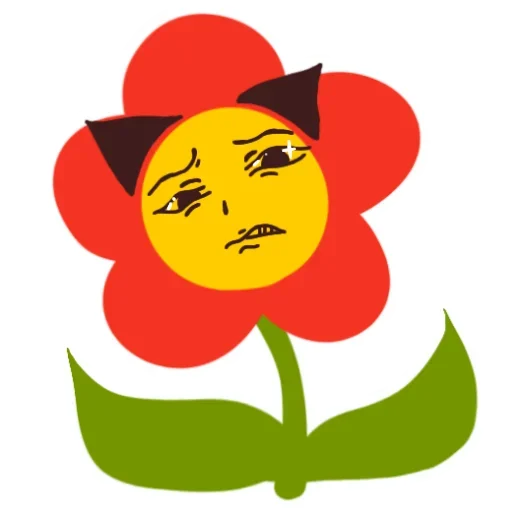 😾 Стикер «Цветочек» для Telegram