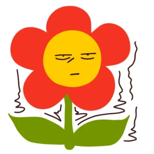 🫤 Стикер «Цветочек» для Telegram