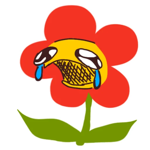 😭 Стикер «Цветочек» для Telegram