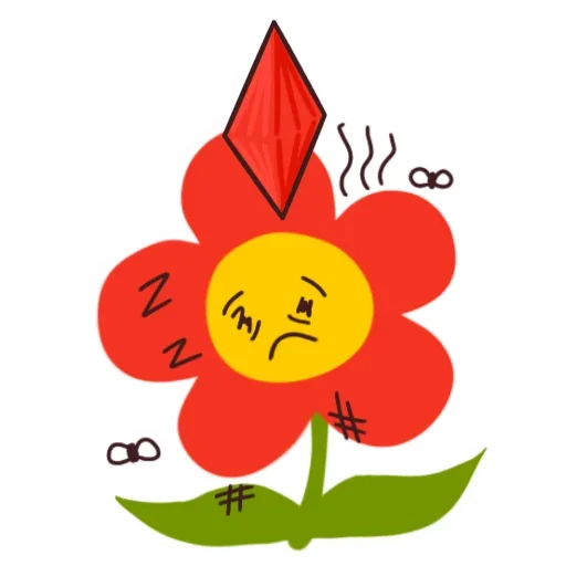 😪 Стикер «Цветочек» для Telegram