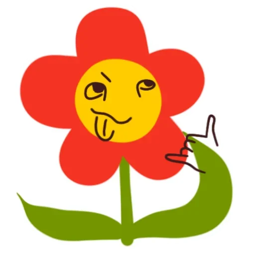 🤙 Стикер «Цветочек» для Telegram