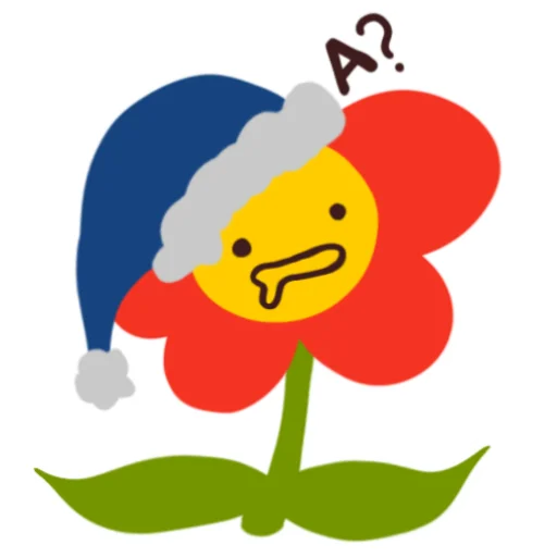 😪 Стикер «Цветочек» для Telegram