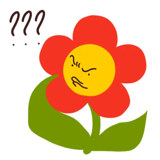 😟 Стикер «Цветочек» для Telegram