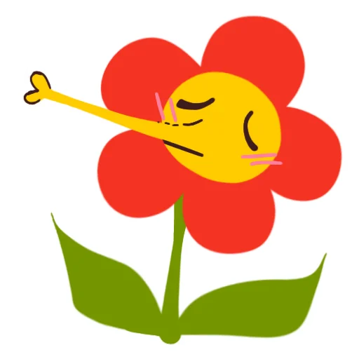 💋 Стикер «Цветочек» для Telegram