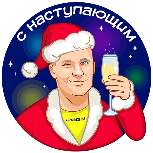 🎅 Стикер «PROBEG22» для Telegram