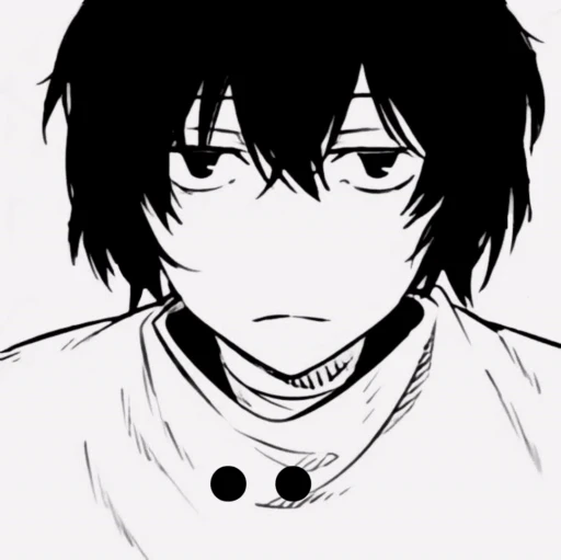 😶 Стикер «Osamu Dazai» для Telegram