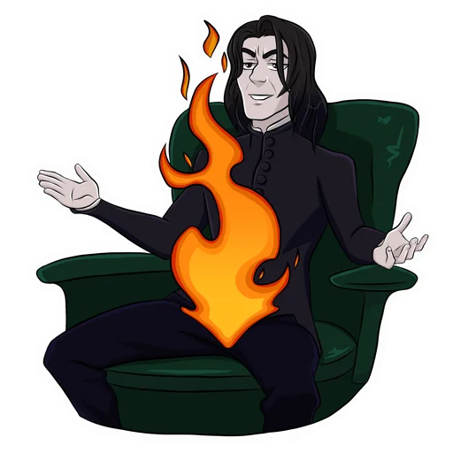 ❤️‍🔥 Стикер «Professor Snape» для Telegram