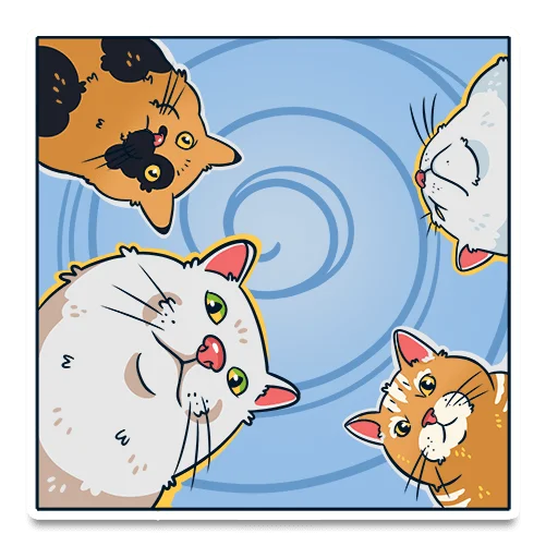 😕 Стикер «Котики и песики» для Telegram