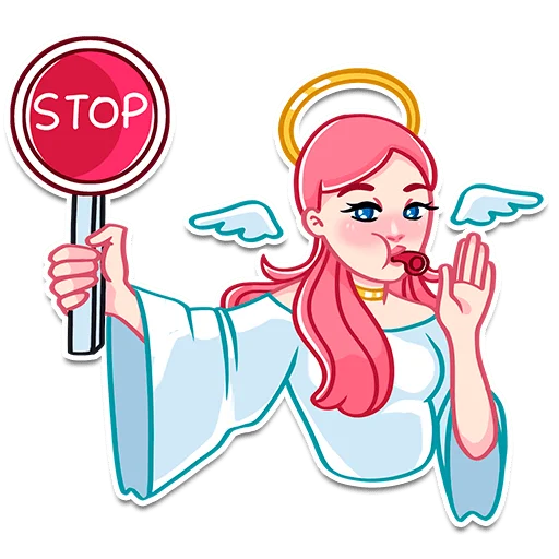 ✋ Стикер «Prosto Ангелы и Демоны» для Telegram
