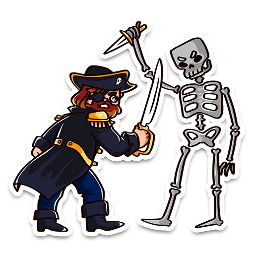 ☠️ Стикер «ProstoПират» для Telegram