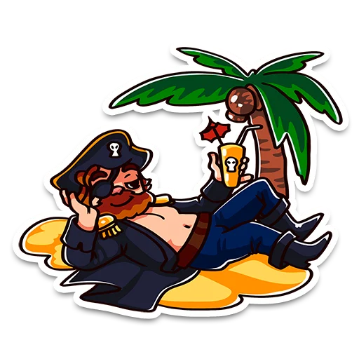 🌴 Стикер «ProstoПират» для Telegram