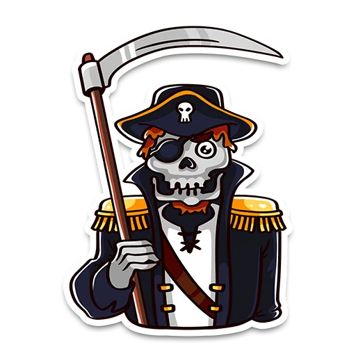 💀 Стикер «ProstoПират» для Telegram
