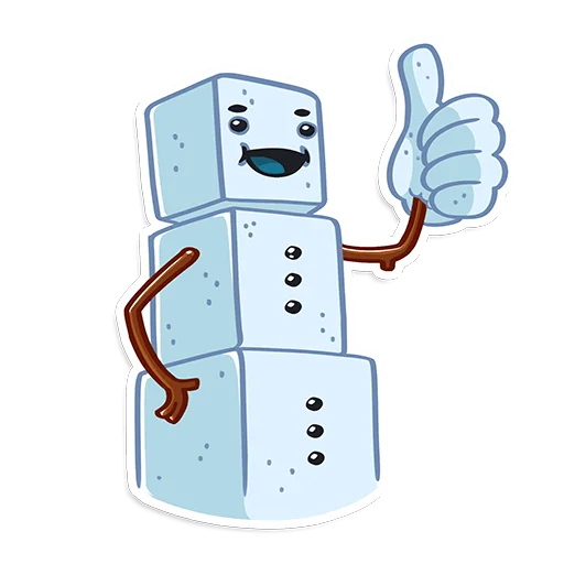 👍 Стикер «ProstoСнеговик» для Telegram