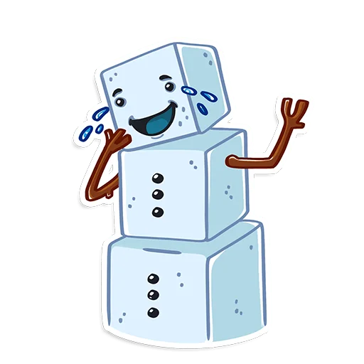 😂 Стикер «ProstoСнеговик» для Telegram