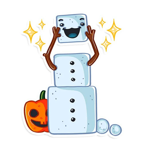 🤪 Стикер «ProstoСнеговик» для Telegram