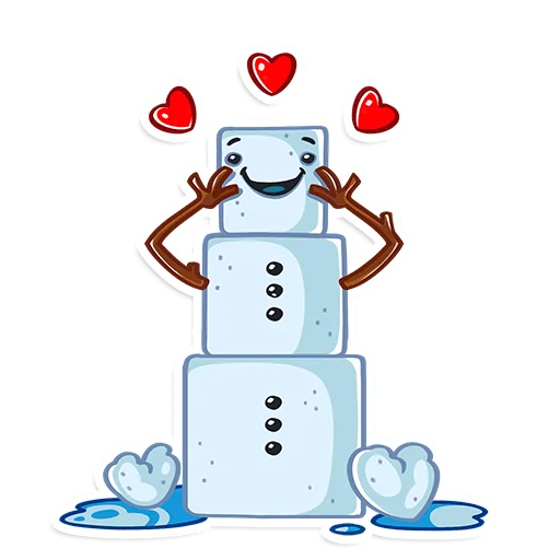 😍 Стикер «ProstoСнеговик» для Telegram