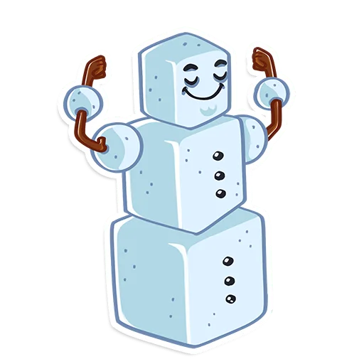 💪 Стикер «ProstoСнеговик» для Telegram