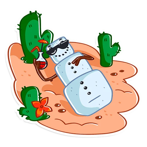 😎 Стикер «ProstoСнеговик» для Telegram