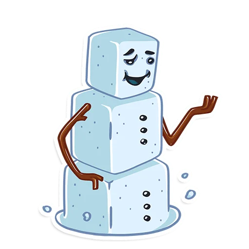 🥴 Стикер «ProstoСнеговик» для Telegram