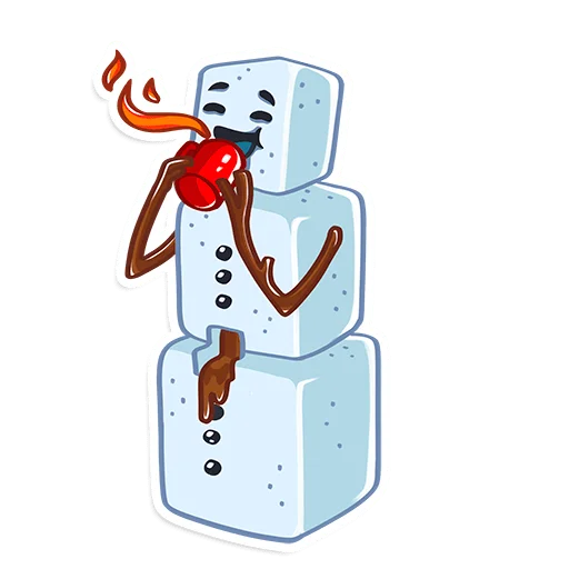 ☕️ Стикер «ProstoСнеговик» для Telegram