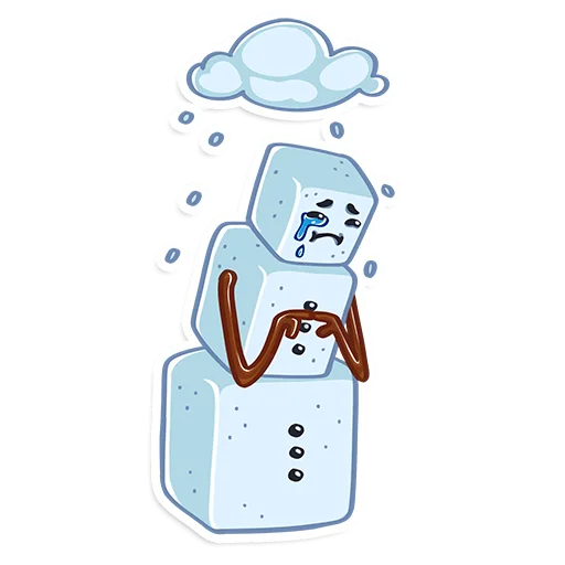 😢 Стикер «ProstoСнеговик» для Telegram