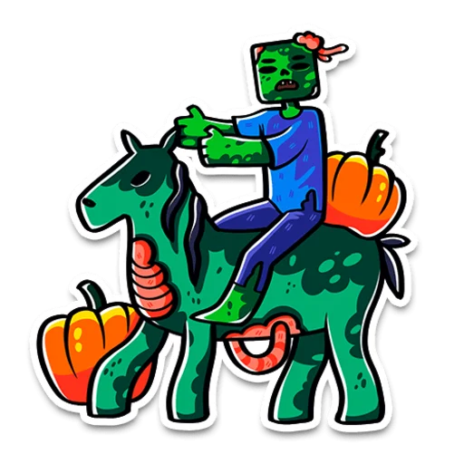 🐎 Стикер «ProstoЗомби» для Telegram