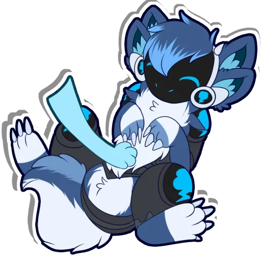 🐾 Стикер «Zephy The Protogen» для Telegram