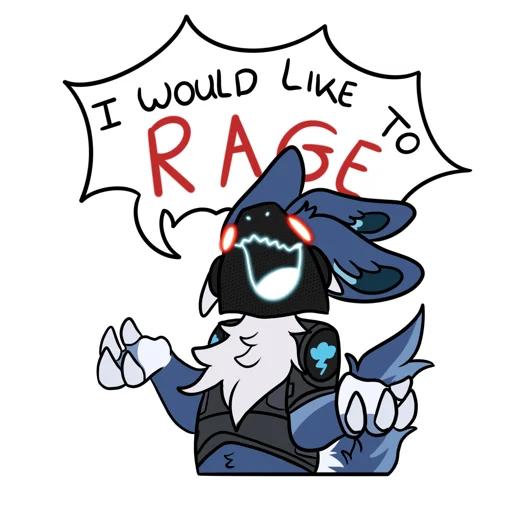 😡 Стикер «Zephy The Protogen» для Telegram