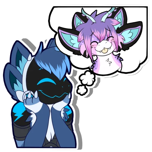 💭 Стикер «Zephy The Protogen» для Telegram