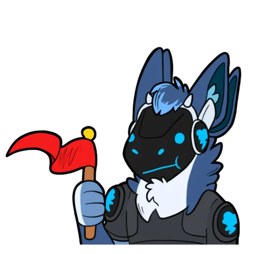 🟥 Стикер «Zephy The Protogen» для Telegram
