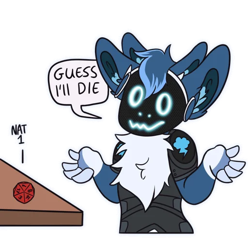 🎲 Стикер «Zephy The Protogen» для Telegram