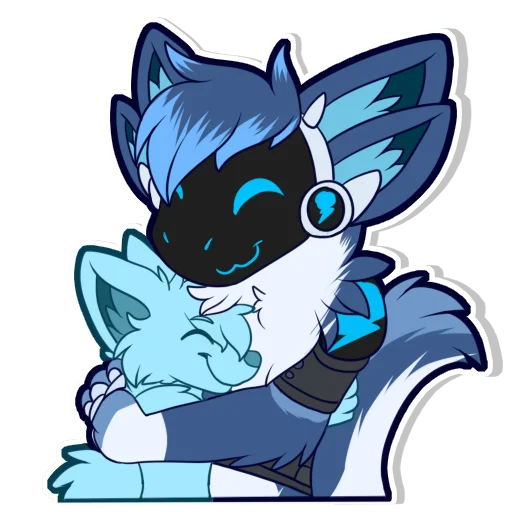🤗 Стикер «Zephy The Protogen» для Telegram