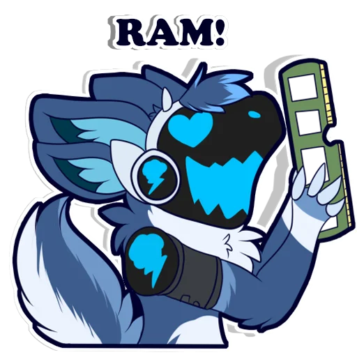 😍 Стикер «Zephy The Protogen» для Telegram