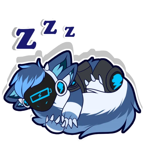 🛏️ Стикер «Zephy The Protogen» для Telegram