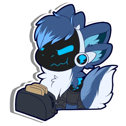 🍞 Стикер «Zephy The Protogen» для Telegram