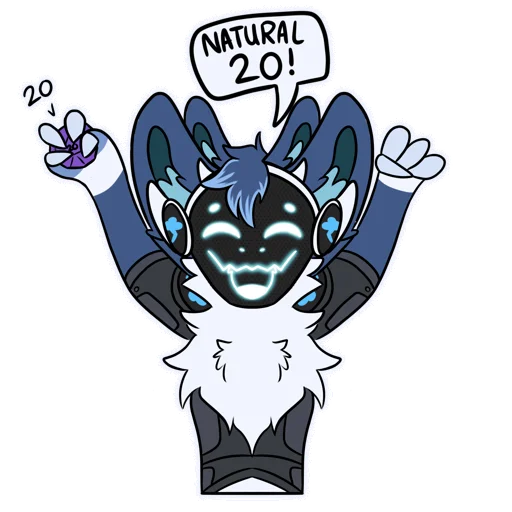 🎲 Стикер «Zephy The Protogen» для Telegram