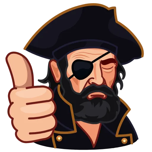 👍 Стикер «Пират» для Telegram