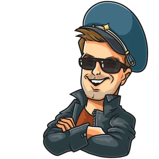 😎 Стикер «Полицейский с Рублевки Без Текста» для Telegram