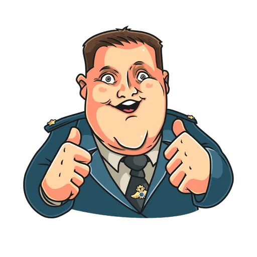 👍 Стикер «Полицейский с Рублевки Без Текста» для Telegram