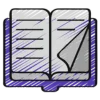 📕 Эмодзи «Розовый шрифт и рисованные иконки» для Telegram