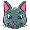 🐈‍⬛ Эмодзи «Розовый шрифт и рисованные иконки» для Telegram